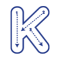 Uppercase letter K tracing 