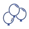 Three balloons icon 