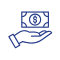 Cash donation icon 